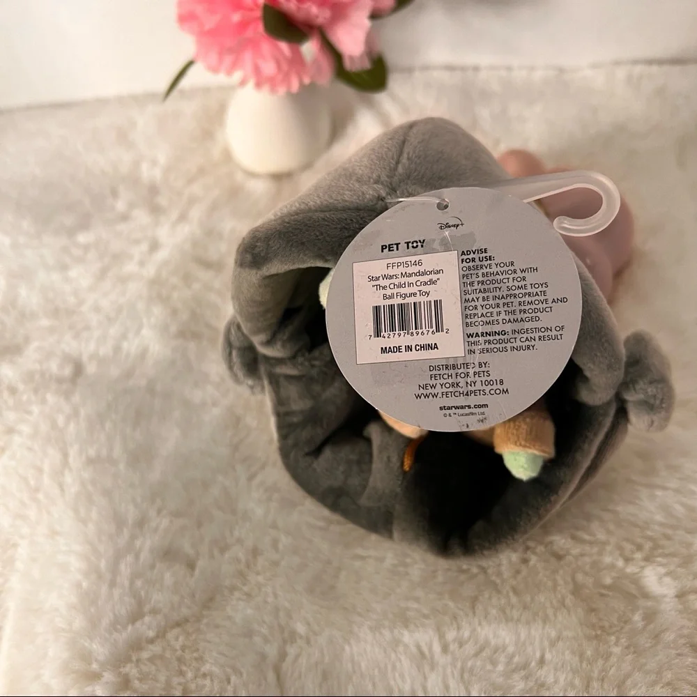Pet Toy Baby Yoda on a Cradle